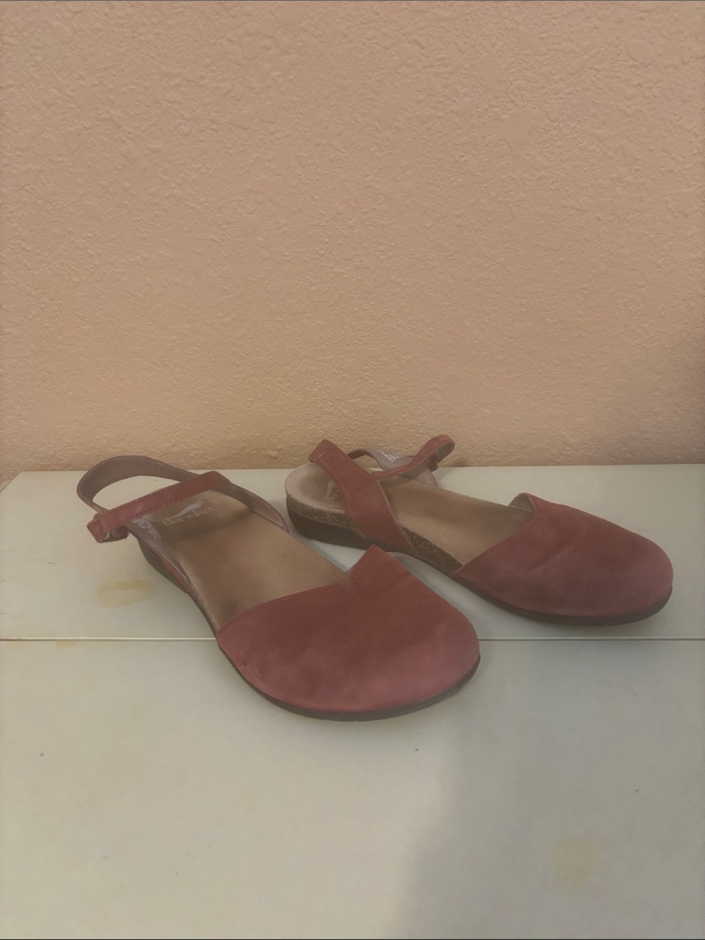 Dansko Women's Rust Red Suede Slingback Mules